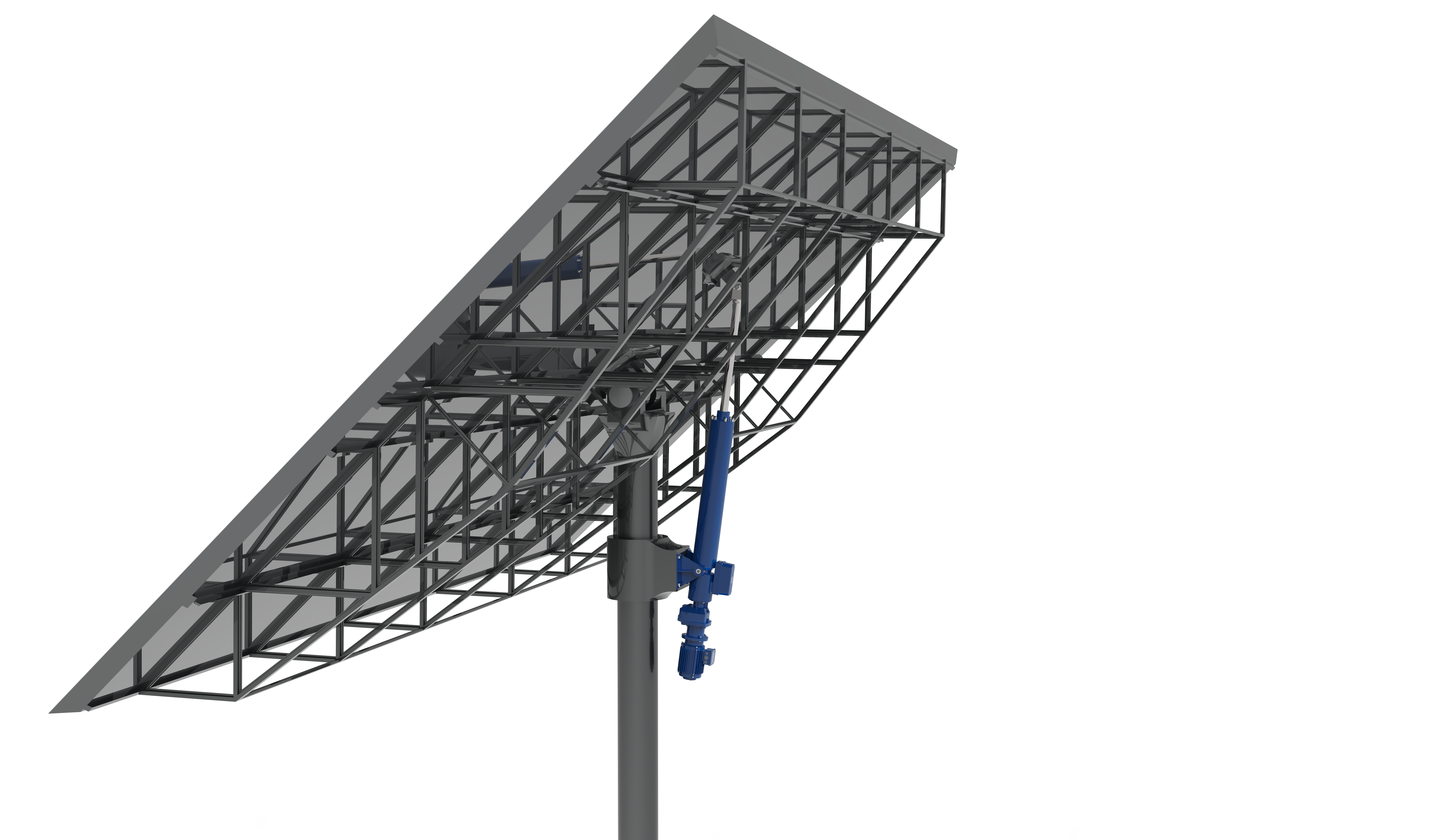 Actuator mounted and shown - diagonal view