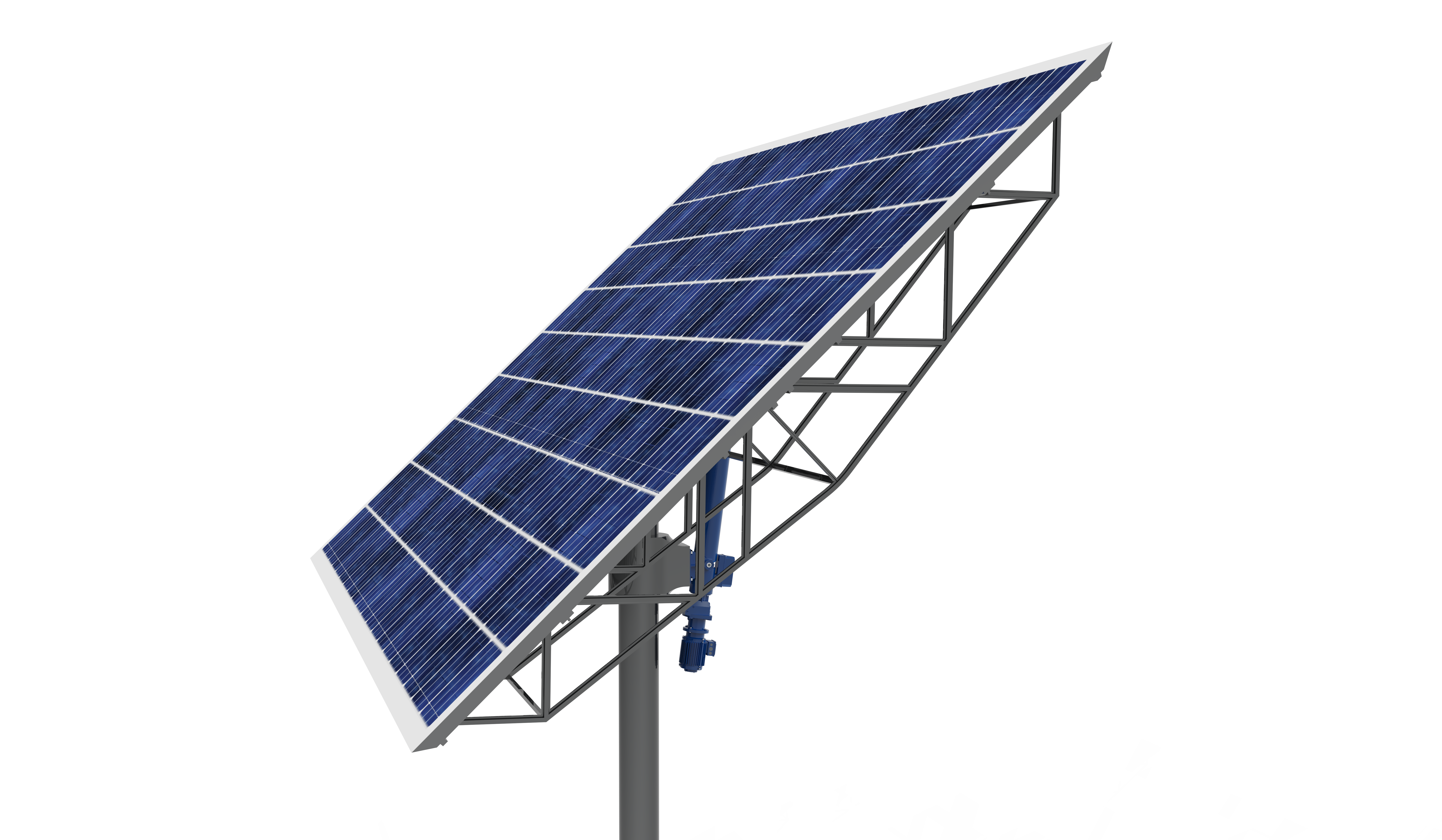 Actuator mounted and shown - side panel view