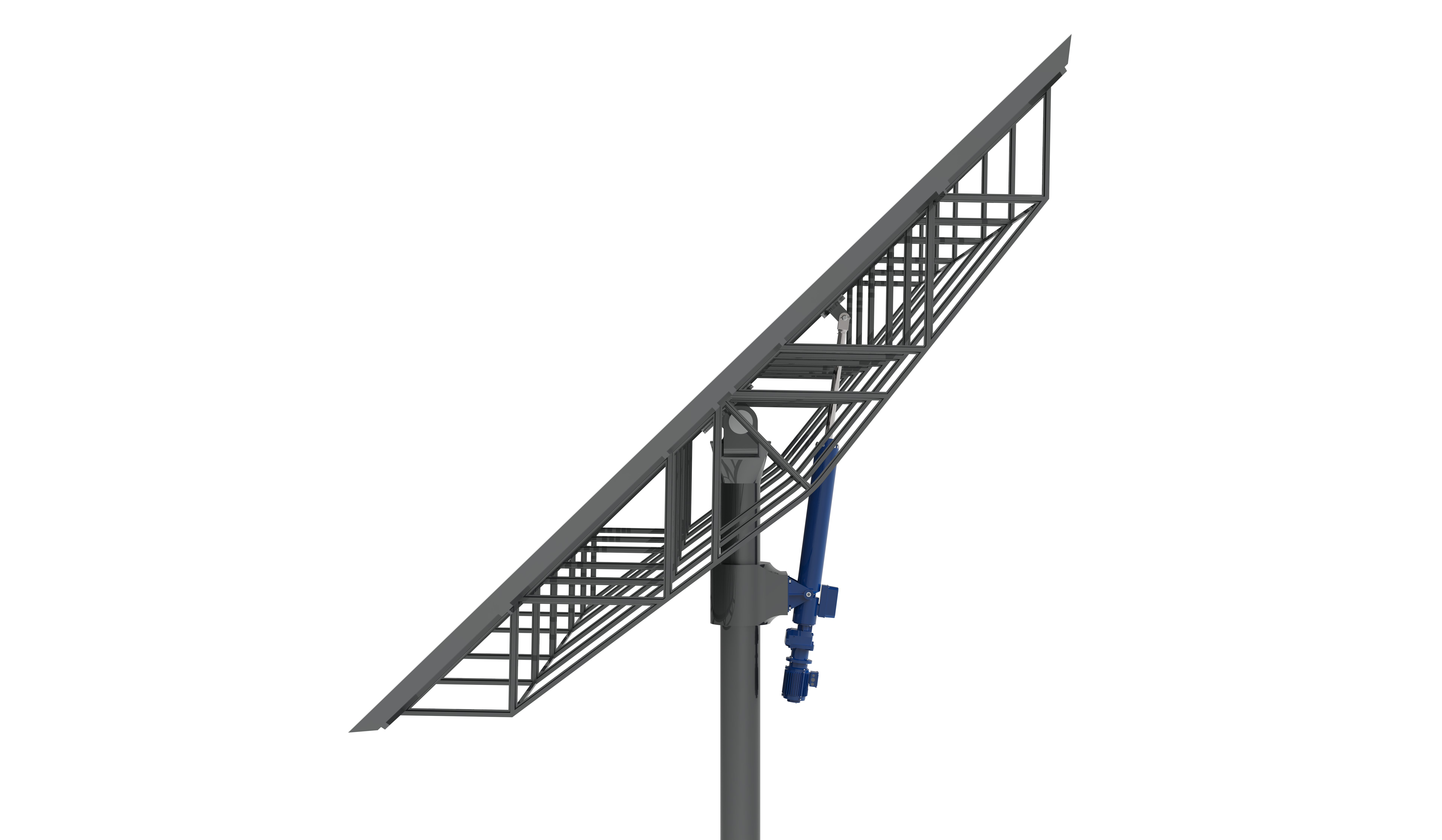 Actuator mounted and shown - side view